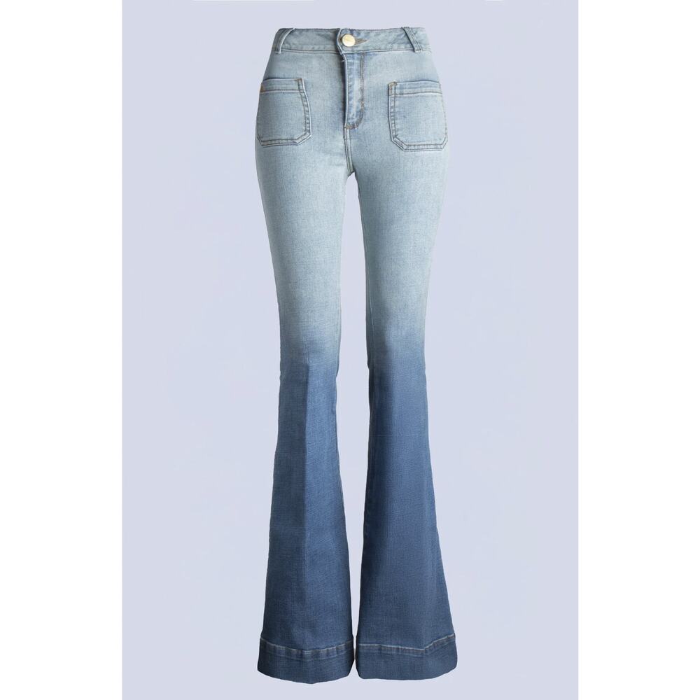 Alvin Valley Doyenne Degrade Wash Ombre Flare Jeans NWT Size 40 Regular - Picture 2 of 8